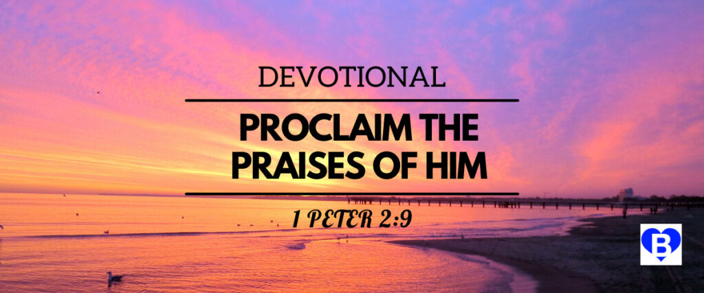 Devotional Proclaim the Praises of Him 1 Peter 2:9