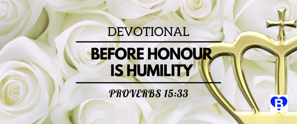 Devotional Before Honour Is Humility Proverbs 15:33